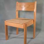 3001 with solid wood contoured back and hand-woven rush seat