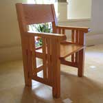 Custom maple presiders chair, Church of The Nativity Wedding Chapel, Rancho Santa Fe, CA