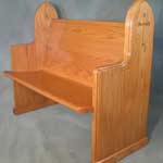 Pew body _number_720 - shown with pew end _number_324 with optional edge routing and cross